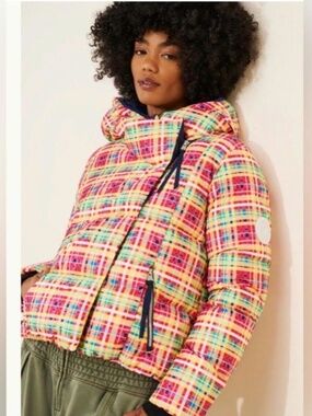 Obermeyer sz womens 16 Calypso down puffer jacket asymmetrical zipper sun day pl